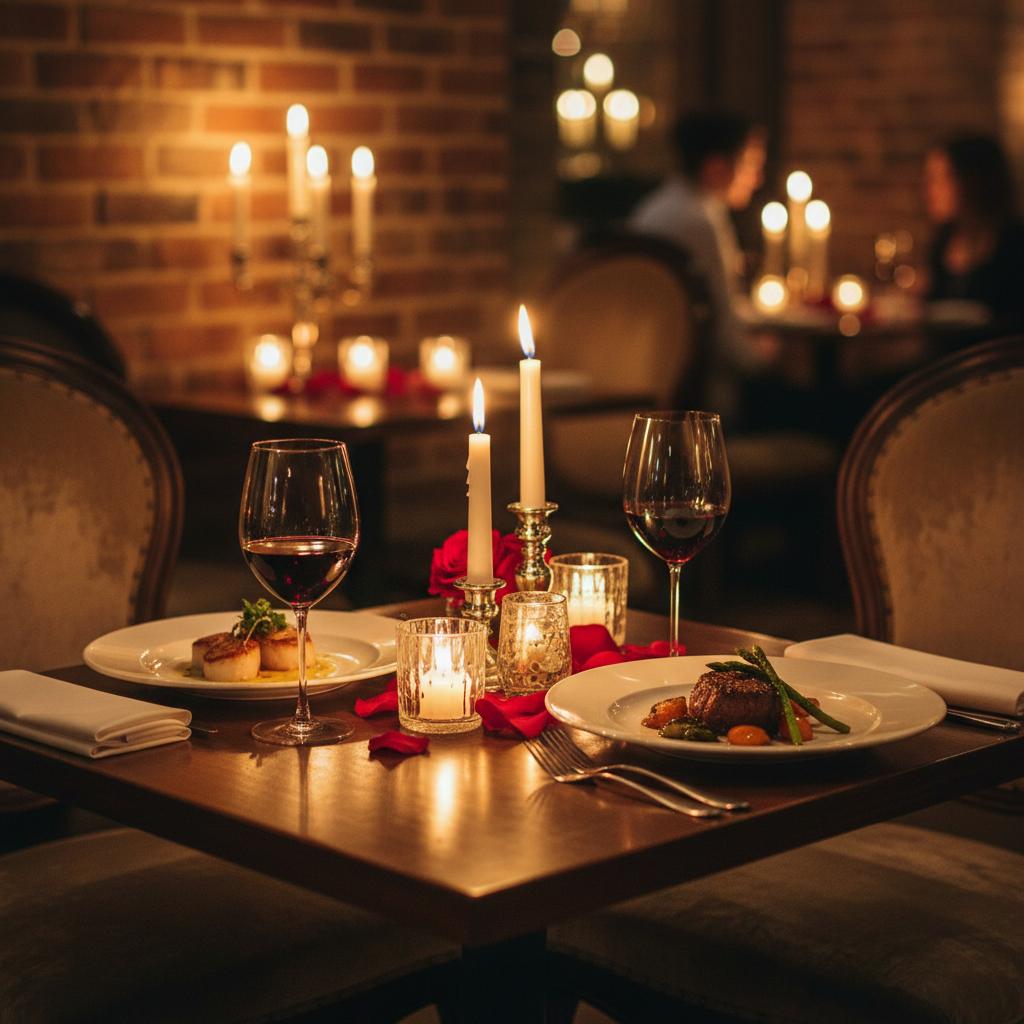 A table set for guests